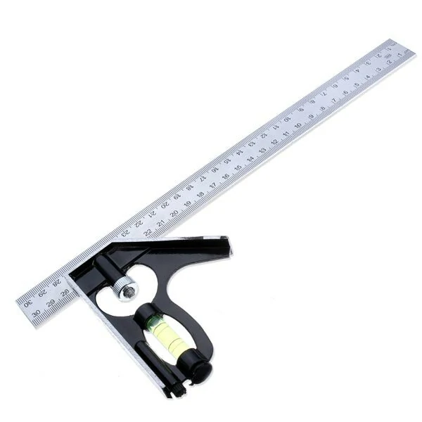Craftmade 300mm Stainless Steel 90° Woodworking Square Ruler - Model X123